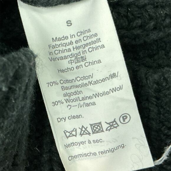 Madewell Wool Cotton Blend Mockneck Turtleneck Black Sweater - Size Small - Picture 4 of 5